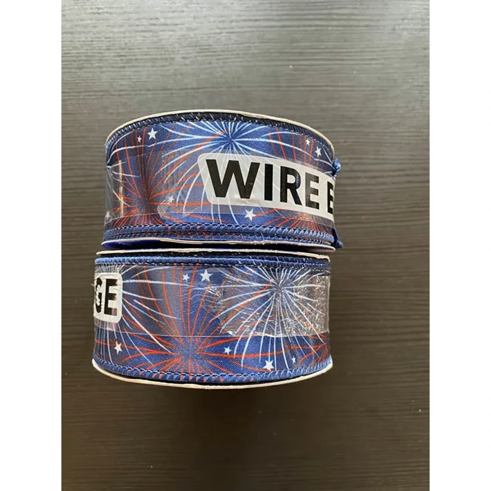 Two Spools Place & Time Patriotic Ribbon Fireworks for 4th of July Decor